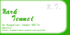 mark temmel business card